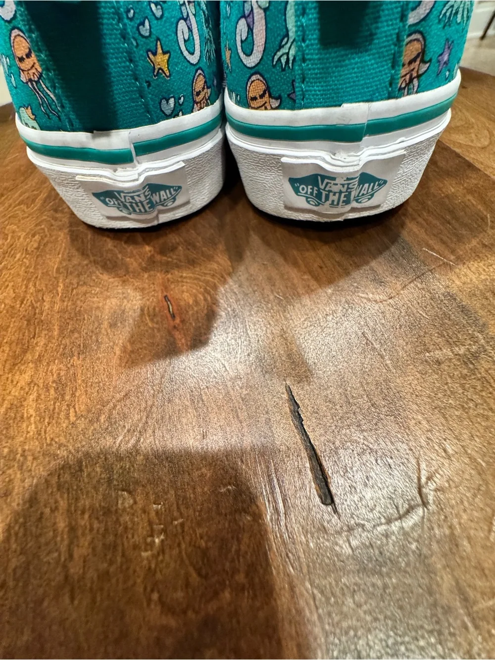 Vans Kids Teal Sea Creature Slip Ons